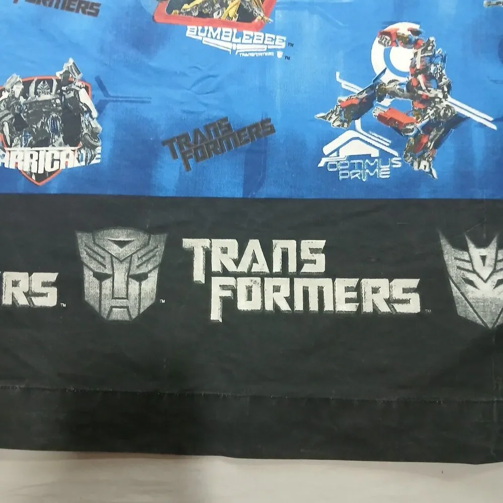 Vintage Transformers Bed Sheet  Size Twin Optimus Prime Bumblebee 2007 Movie